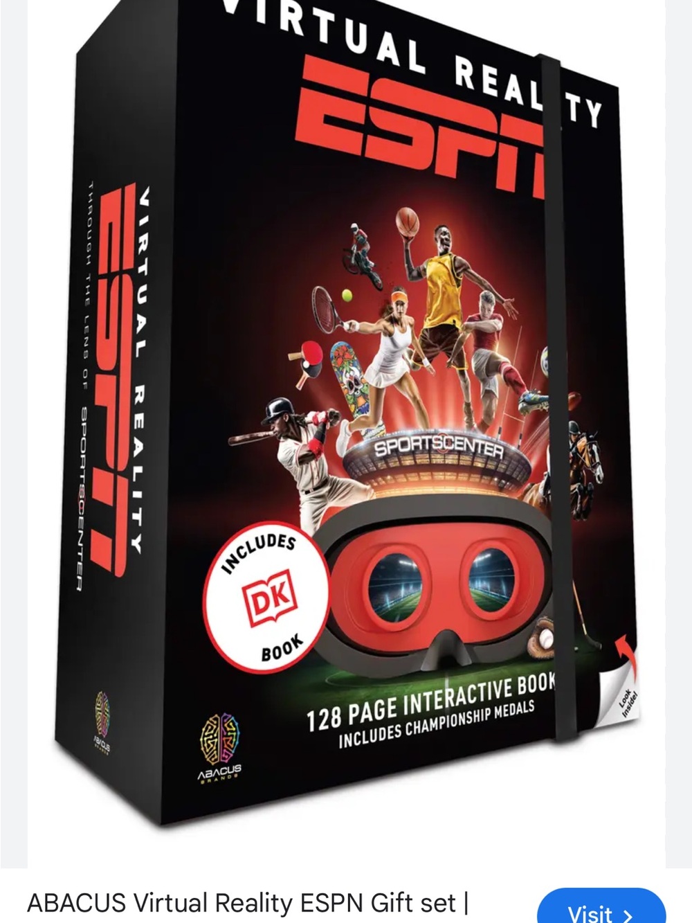 Virtual Reality SportsCenter Headset - Red/Black